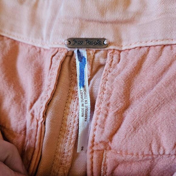 Free People Addy Coral Wide Leg Chino Pants - Picture 5 of 8